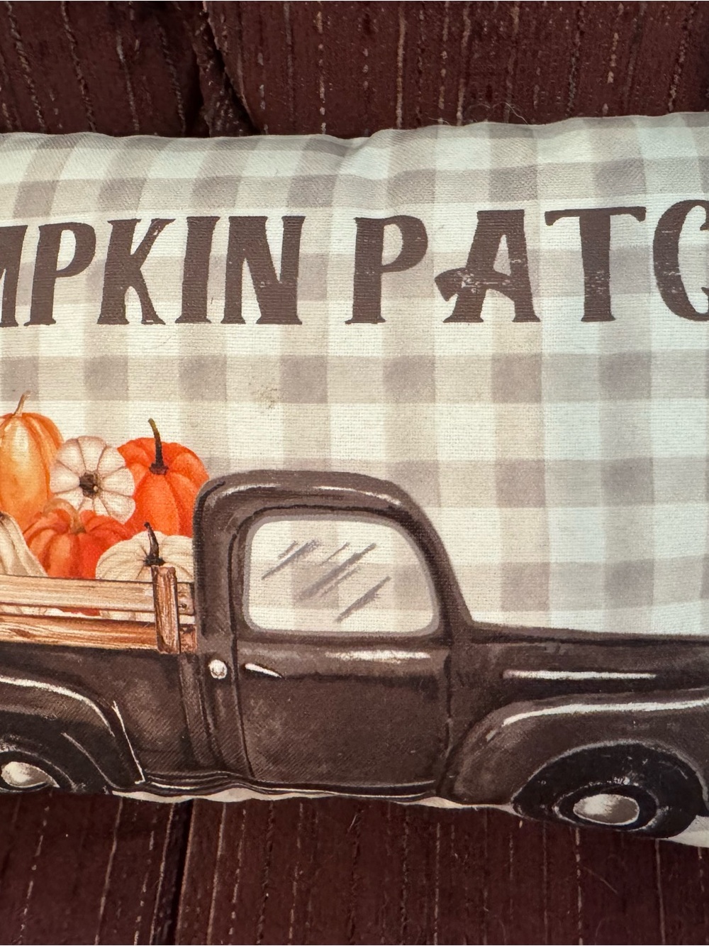 Accent Pillow- Brown, Orange, Cream by Loving Kindness